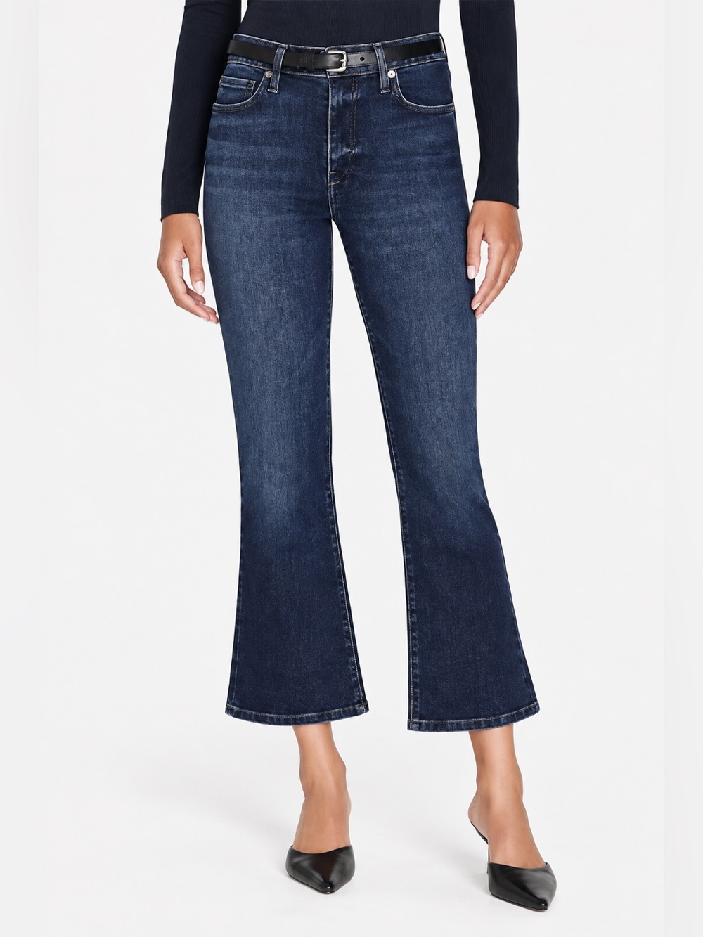 FRAME Le Crop Mini Bootcut Jeans Dante Dark Indigo Size 29
